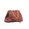 Bolsa Clutch Croco com Corrente Couro Âmbar Fargo