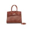 Bolsa Satchel Croco Couro Âmbar Fargo