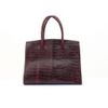 Bolsa Satchel Croco Couro Chocolate Fargo