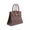 Bolsa Satchel Croco Couro Chocolate Fargo