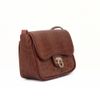 Bolsa de Ombro Flap Couro Croco Âmbar Fargo