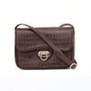 Bolsa de Ombro Flap Couro Croco Chocolate Fargo