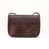 Bolsa de Ombro Flap Couro Croco Chocolate Fargo