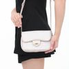 Bolsa de Ombro Flap Couro Croco Off White Fargo