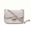 Bolsa de Ombro Flap Couro Croco Off White Fargo