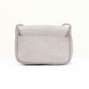 Bolsa de Ombro Flap Couro Croco Off White Fargo