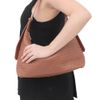 Bolsa Hobo de Ombro Trançada Couro Âmbar Fargo