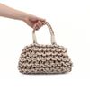 Bolsa Lateral Média Trançado Cerrado Bicolor Fargo 