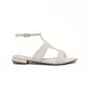 Sandália Flat Trama Bico Fino Off White Fargo