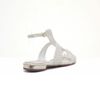 Sandália Flat Trama Bico Fino Off White Fargo