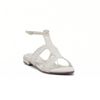 Sandália Flat Trama Bico Fino Off White Fargo