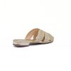 Rasteira Mule Trama Bico Fino Ouro Fargo