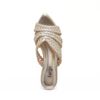 Rasteira Mule Trama Bico Fino Ouro Fargo