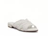 Rasteira Mule Trama Bico Fino Off White Fargo