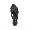 Rasteira Mule Trama Bico Fino Preto Fargo
