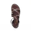 Sandália Flat Croco Tiras Orgânicas Chocolate Fargo