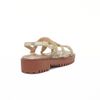Sandália Flatform Trama Com Fivela Ouro Fargo