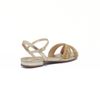 Sandália Flat Pedraria Bico Fino Ouro Fargo