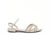 Sandália Flat Pedraria Bico Fino Off White Fargo