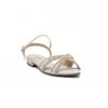 Sandália Flat Pedraria Bico Fino Off White Fargo