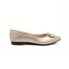 Sapatilha Comfort Bico Fino Enfeite Maxi Flor Ouro Fargo