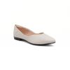 Sapatilha Comfort Bico Fino Decote V Off White Fargo