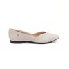 Sapatilha Comfort Bico Fino Decote V Off White Fargo