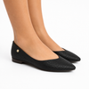 Sapatilha Comfort Bico Fino Decote V Preto Fargo