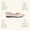 Sapatilha Comfort Bico Fino Decote V Off White Fargo