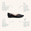Sapatilha Comfort Bico Fino Decote V Preto Fargo