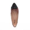 Sapatilha Comfort Mocassim Bico Fino Laço Âmbar e Preto Fargo