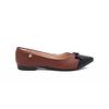 Sapatilha Comfort Mocassim Bico Fino Laço Âmbar e Preto Fargo