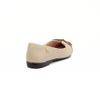 Sapatilha Comfort Mocassim Bico Fino Laço Baunilha e Mel Fargo