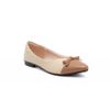 Sapatilha Comfort Mocassim Bico Fino Laço Baunilha e Mel Fargo