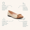 Sapatilha Comfort Mocassim Bico Fino Laço Baunilha e Mel Fargo