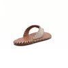 Rasteira Flat Dedo Tira Larga Pespontada Off White Fargo