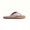 Rasteira Flat Dedo Tira Larga Pespontada Off White Fargo