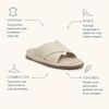 Sandália Flatform Tiras Cruzadas Tressê Off White Fargo