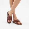 Sandália Flatform Tiras Cruzadas Tressê Âmbar Fargo