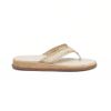 Sandália Flatform De Dedo Trama Natural Amêndoa Fargo