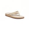 Sandália Flatform De Dedo Trama Natural Amêndoa Fargo