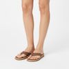 Sandália Flatform De Dedo Trama Natural Âmbar Fargo