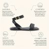 Sandália Flat Tiras Tressê Tornozelo Preto Fargo