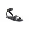 Sandália Flat Tiras Tressê Tornozelo Preto Fargo