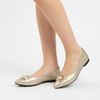 Sapatilha Comfort Bico Fino Enfeite Ouro Fargo