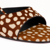 Sandália Salto Baixo Fino Couro Tamanco Estampado Bambi Fargo