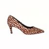 Scarpin Salto Medio Fino Couro Estampado Bambi Fargo