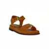 Sandália Flatform Couro Fivelas Âmbar Fargo