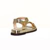 Sandália Flatform Couro Fivelas Ouro Fargo