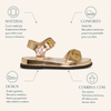 Sandália Flatform Couro Fivelas Ouro Fargo